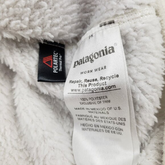 Patagonia Synchilla Snap T Fleece Pullover Womens Medium White Outdoor Jacket - Picture 10 of 12